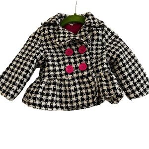 Chic Kids Pea Coat with Pink Buttons